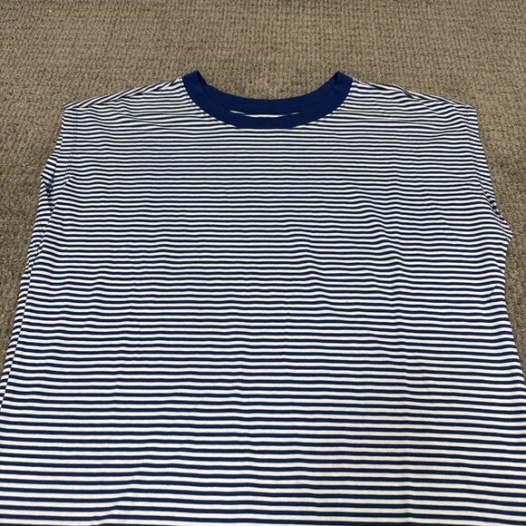 Loft Top Blue White Striped Cap Sleeve Women’s Size XS - Picture 5 of 11